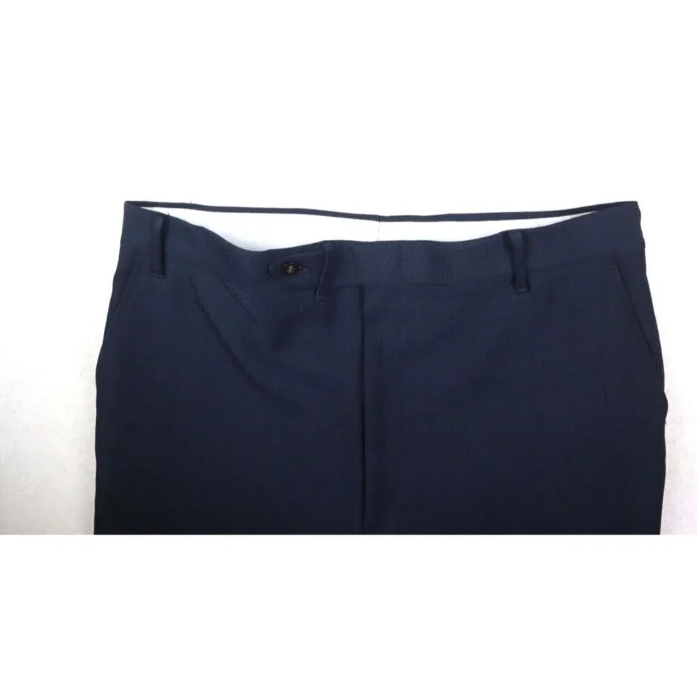 VINTAGE MEN'S NAVY BLUE SUIT - LA MAR CLOTHES - SIZE 42L PANTS 38x33